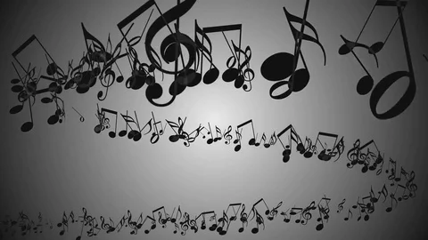 Abstract animated background with moving colorful music notes. Stock Footage 73357432