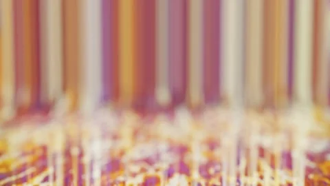 Abstract animated background. moving multicolored blurred stripes. 3d render loo Video stock 311823995