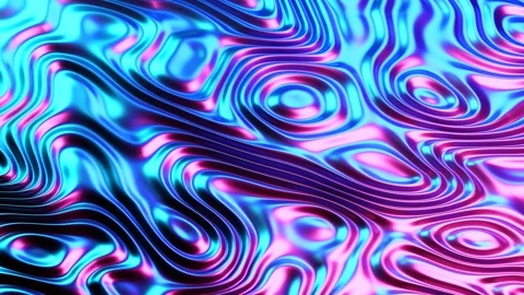 Abstract animated background with moving purple liquid waves -Seamless loop 4k Stockbeeldmateriaal 264782576