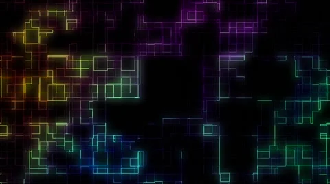 Abstract animated background with moving squares and shapes Stock Footage 65249177
