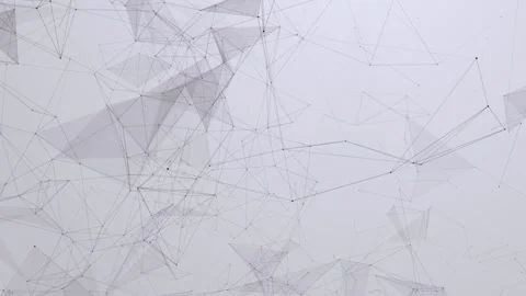 Abstract Animated Background. Plexus of Lines and Triangles. Neural Network Stock Footage 153620918