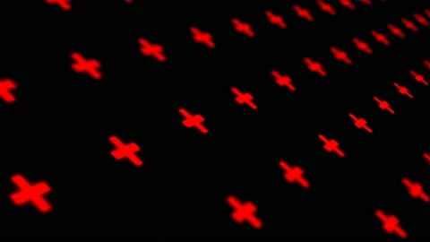 Abstract animated background of red crosses. Stock Footage 167233734