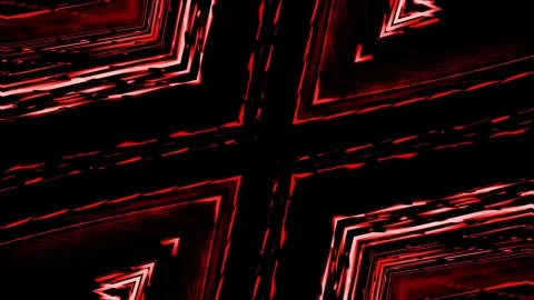 Abstract animated background. red flashing patterns and lines on black backgroun Stock Footage 302064357