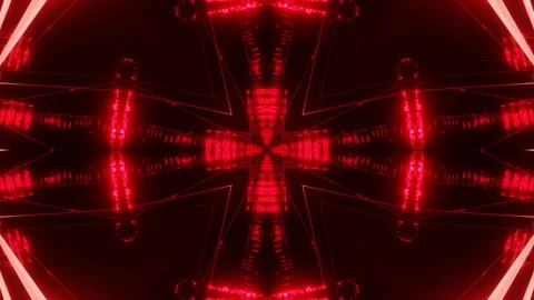 Abstract animated background. red flashing patterns and lines on black backgroun Video stock 302064862