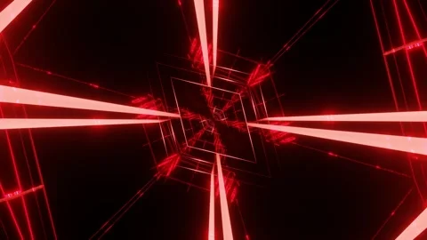 Abstract animated background. red flashing patterns and lines on black backgroun Video stock 302065286