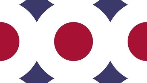 Abstract animated background with round elements. Geometric pattern Stock Footage 198245832