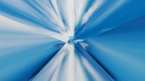 Abstract animated background rows of glossy pyramids against blue sky with white 스톡 동영상 308873218