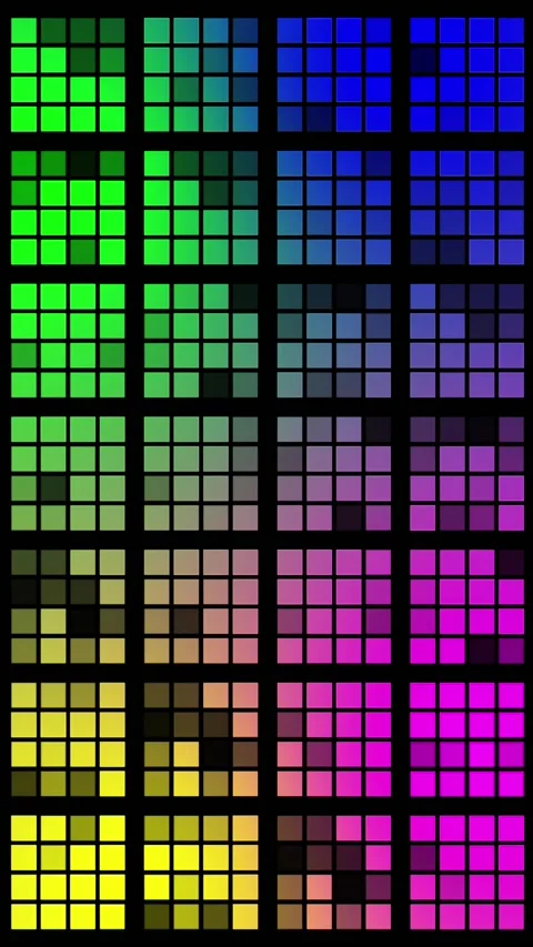 Abstract animated background - square elements with changing colors Stock Footage 205542352