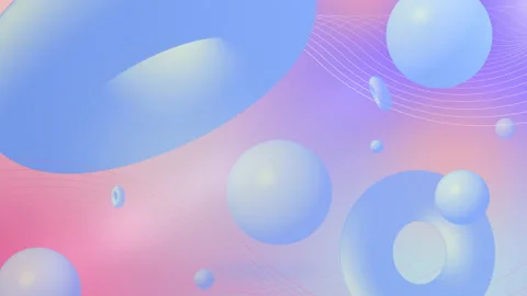 Abstract animated background of three-dimensional objects in space. Stock Footage 145410036