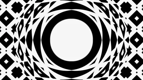 Abstract animated background transition with white and black pixel figures and C Stock Footage 248604747