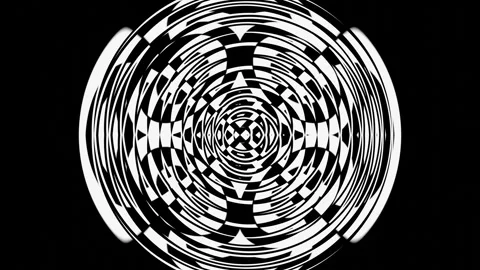 Abstract animated background transition with white and black pixel figures and C Stock Footage 248604804