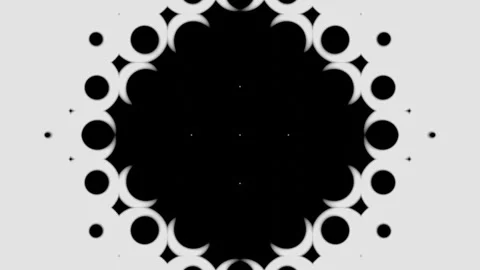 Abstract animated background transition with white and black pixel figures and C Stock Footage 248604900