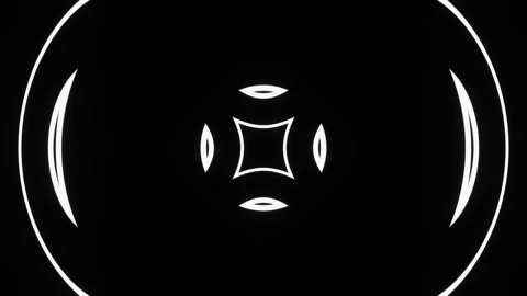 Abstract animated background with white and black figures and CGI motion graphic Stock Footage 248604724