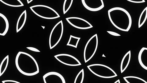 Abstract animated background with white and black figures and CGI motion graphic Stock Footage 248604764