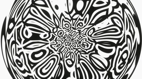 Abstract animated background with white and black figures and CGI motion graphic 스톡 동영상 248604872