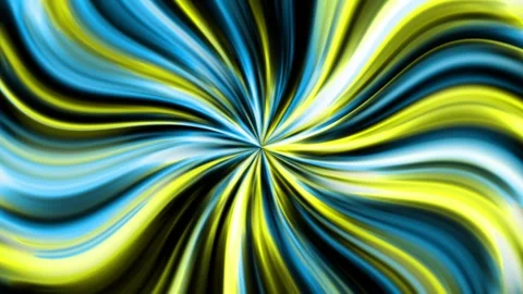 Abstract animated background with yellow and blue swirling lines. Animated Stock Footage 275907820