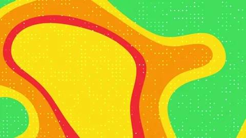 Abstract Animated Background with Yellow Orange and Green Waves Stock Footage 308626620