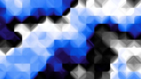 Abstract animated black white blue gradient mosaic motion background video loop Stock Footage 339287896