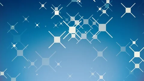 Abstract animated blue background with white cross shapes Stock Footage 196950130