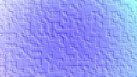 Abstract animated blue geometric background with a mosaic of squares and re.. Video stock 259175439