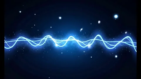 Abstract animated blue lines and particles on dark background Stock Footage 318948209