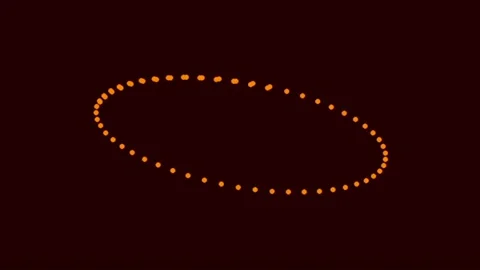 Abstract animated circular shape formed by glowing dots 動画素材 341088858