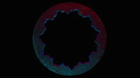 Abstract animated colored cercle with waves. Stock Footage