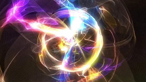 Abstract animated colored motion background of spinning spheres. Видео 82617990