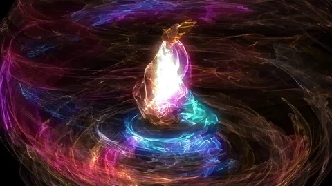 Abstract animated colored motion background of spinning spheres. Stock Footage 82657008