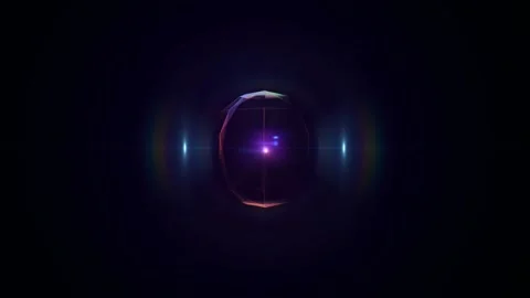 Abstract animated colored sphere in the center of the screen. Mockup. Stock Footage 202644979