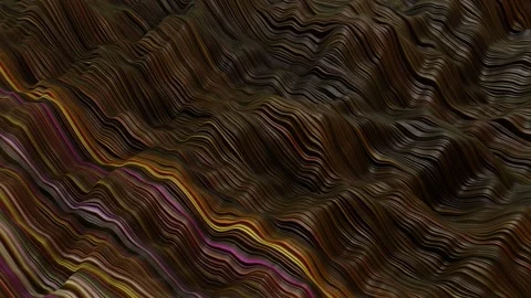 Abstract animated colorful background. deformable smooth wave surface. 3d render Video stock 312204219