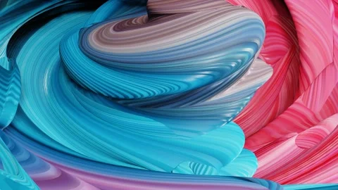 Abstract animated colorful background. deformable smooth wave surface. 3d render Stock Footage 312204220