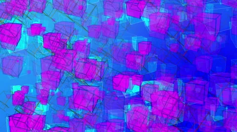 Abstract Animated Cubes - 4K Resolution Ultra HD Stock Footage 41533254