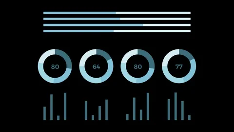 Abstract animated data report page Vídeo Stock 94910674