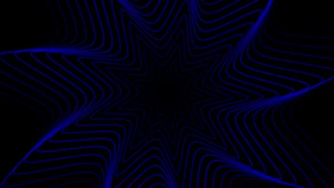 Abstract animated design of blue lines creating a star shape on a black bac.. Stock Footage 320104863