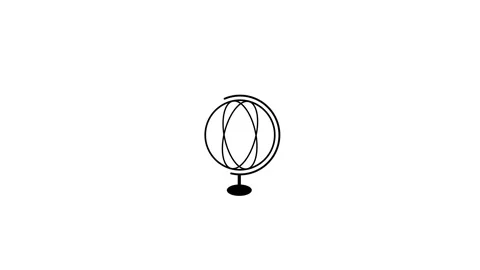 Abstract animated of earth globe icon on background Stock Footage 263873838
