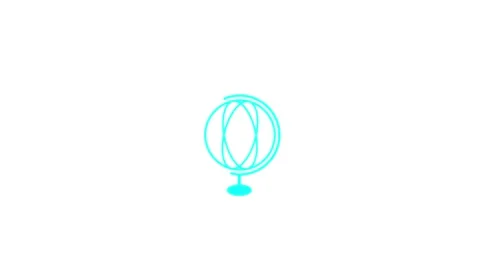 Abstract animated of earth globe icon on background Stock Footage 263873842