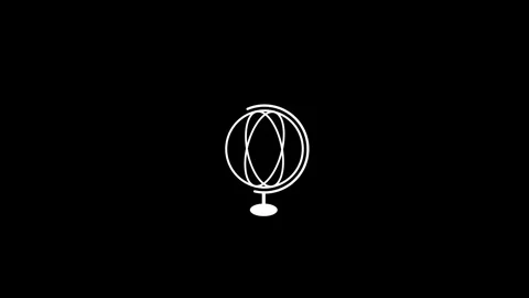Abstract animated of earth globe icon on background Stock Footage 263873846