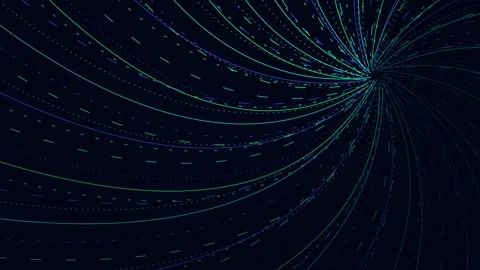 Abstract Animated Flow Lines with Time Stamps Stock Footage 342792098