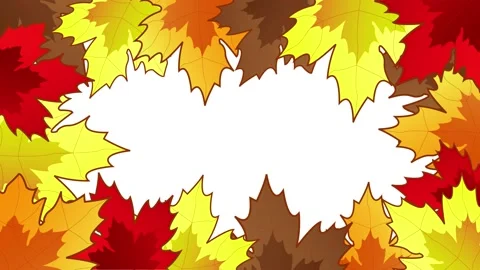 Abstract, Animated Frame of Autumn Maple Leaves. Video Stock Footage 148338218