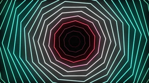 Abstract animated glowing neon background 库存影片 294876925
