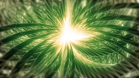 Abstract animated green motion background of spinning spheres with lines and  Видео 82485085