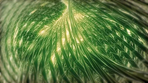 Abstract animated green motion background of spinning spheres with lines and  Stock-Footage 82567600