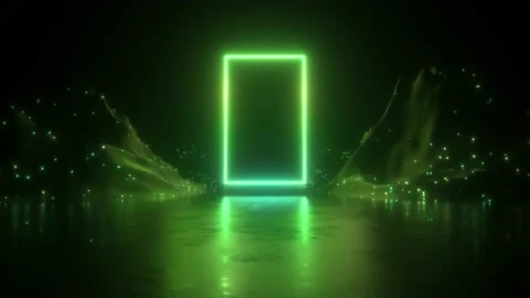 Abstract Animated Green Rectangle 4K Stock Footage 172395418