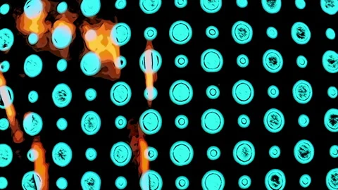Abstract Animated Grid of Floating Dots Stock Footage 304913411