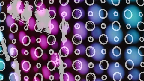 Abstract Animated Grid of Floating Dots Stock Footage 304916227