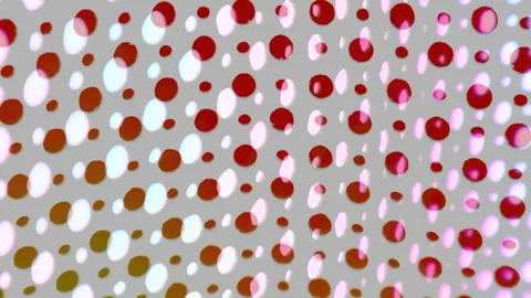 Abstract Animated Grid of Floating Optical Art Dots Stock Footage 304918058