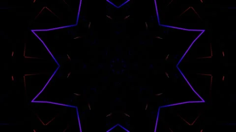 Abstract animated kaleidoscope pattern. 3d render. looped animation Stock-Footage 287161584