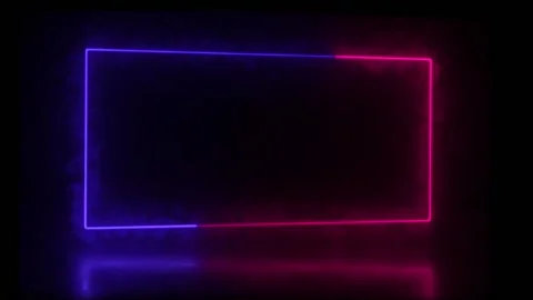 Abstract animated light Neon effect rect... | Stock Video | Pond5