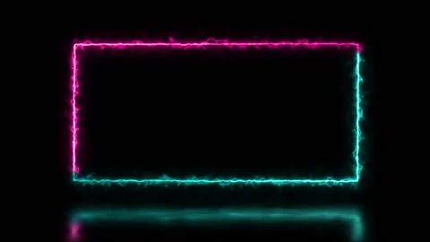 Abstract animated light Neon effect rect... | Stock Video | Pond5